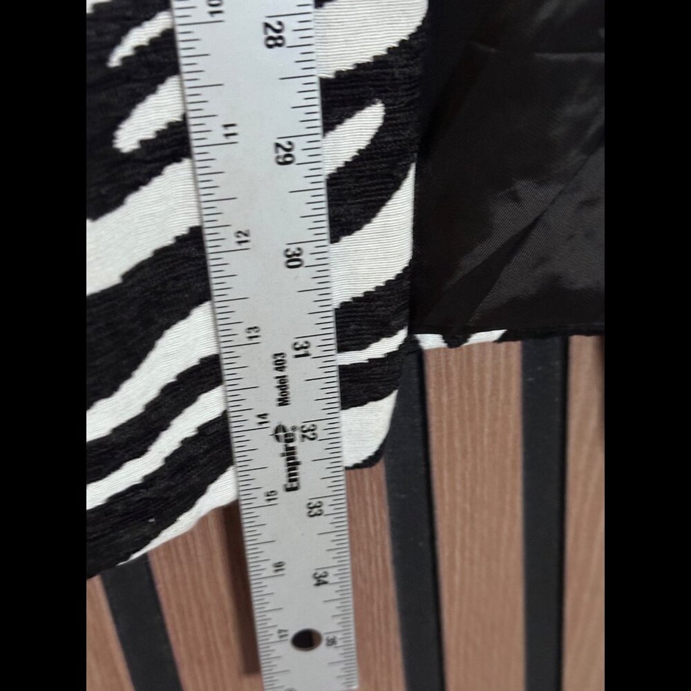 Zara Jacket Small Womens Black White Zebra Art Open Front Cardigan - Picture 5 of 8